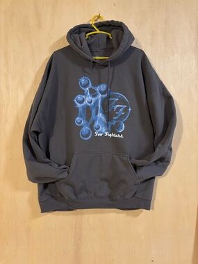 Foo Fighters Charcoal Graphic Hoodie - Blue Print